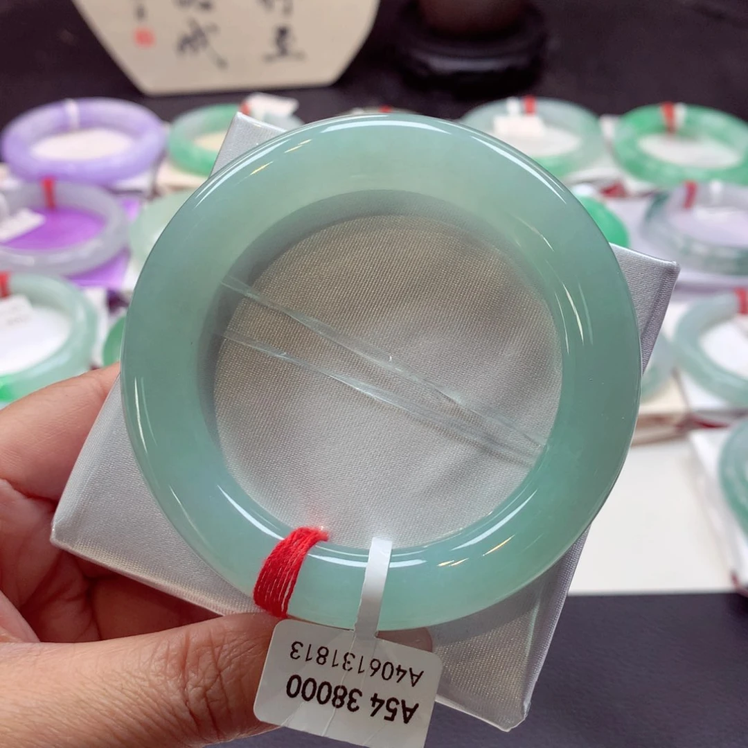 翡翠手镯未镶嵌胖圆条54.6（34号）89