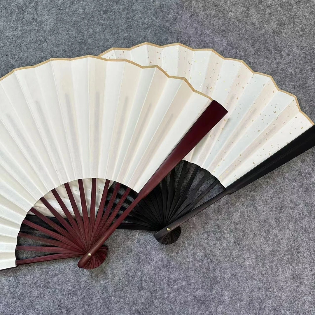 特惠福利10把装【10寸仿红木 仿乌木宣纸折扇】双面手写书法绘画