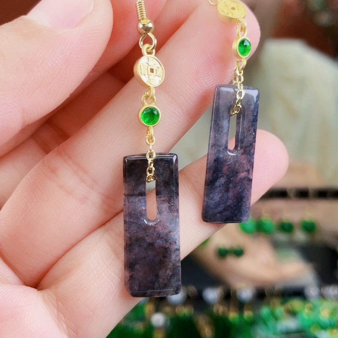 翡翠未镶嵌耳饰饰品