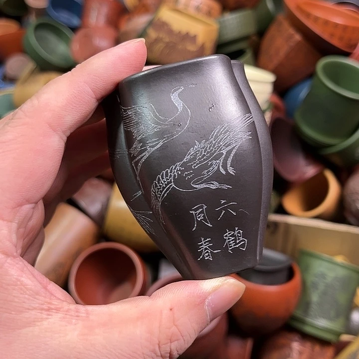 紫砂茶杯全手工紫砂主人杯