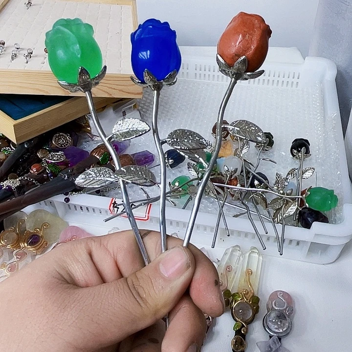 英***子未镶嵌摆件紫晶水晶