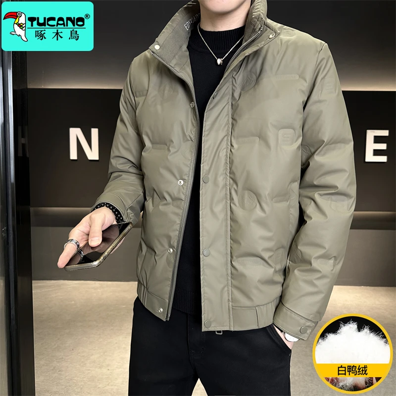 TUCANO/啄木鳥冬季立领保暖羽绒服男士短款时尚外套修身鸭绒上衣