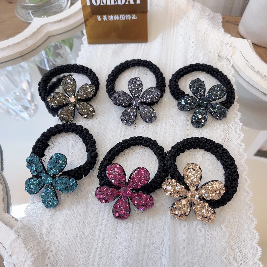 W907韩系设计春夏简约纯欲轻奢贵气花花发绳