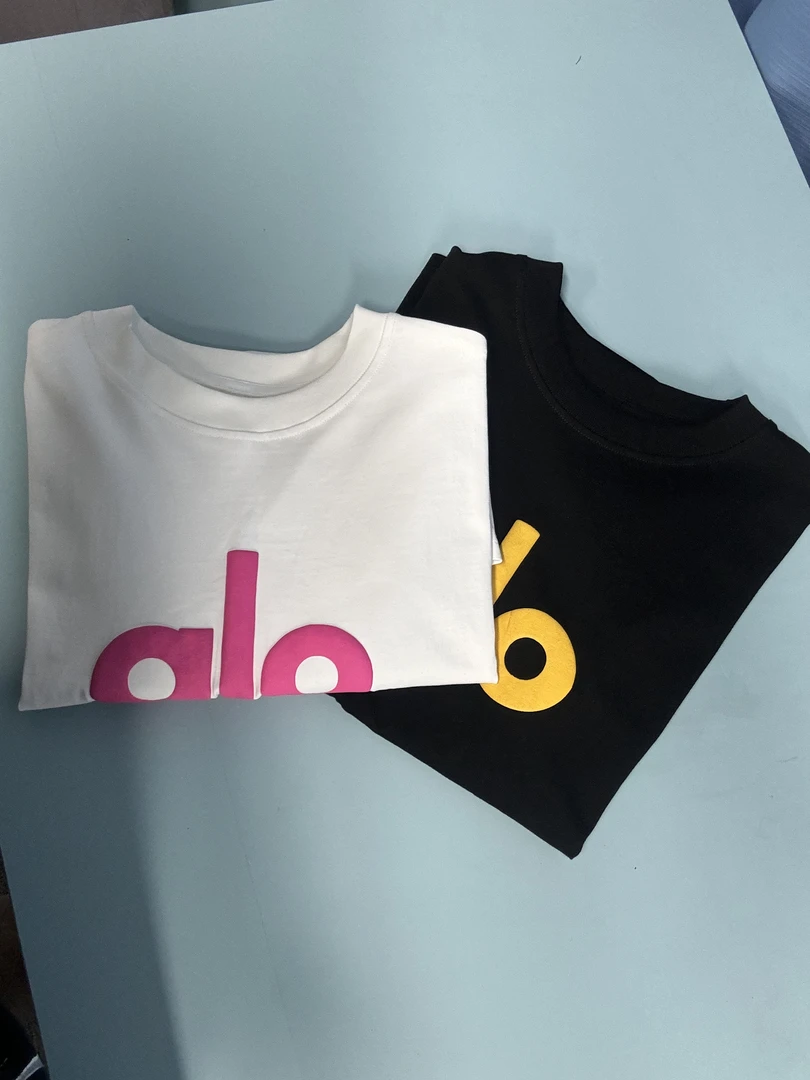 黑色阿拉发泡新款白色短袖潮牌男女同款纯棉T恤半袖宽松上衣夏季