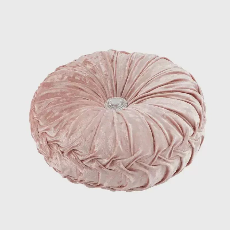 《辉岳》橡皮粉色蒲团圆形靠枕坐垫抱枕（直径约35）发一个