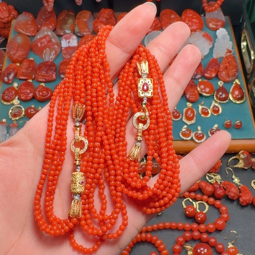 南红玛瑙南红银S925镶嵌