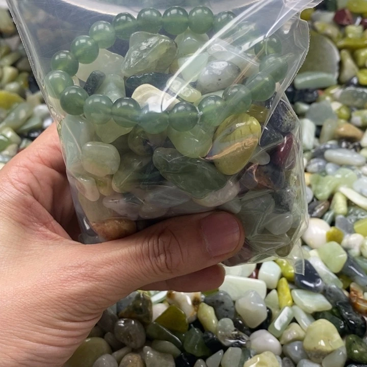 蛇纹石玉鱼缸石未镶嵌