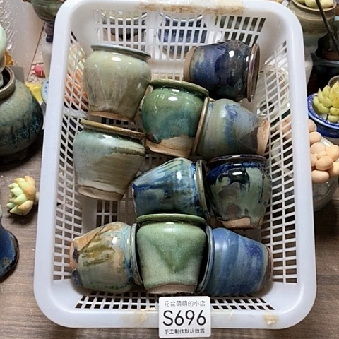 紫砂花盆696微瑕品口径4到5作呕