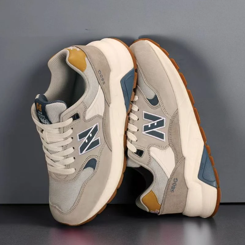 新百伦男鞋2025春秋新款网面透气鞋n字鞋男士休闲运动鞋跑步鞋580