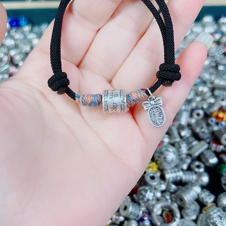 珐琅足银足银999护身符手链