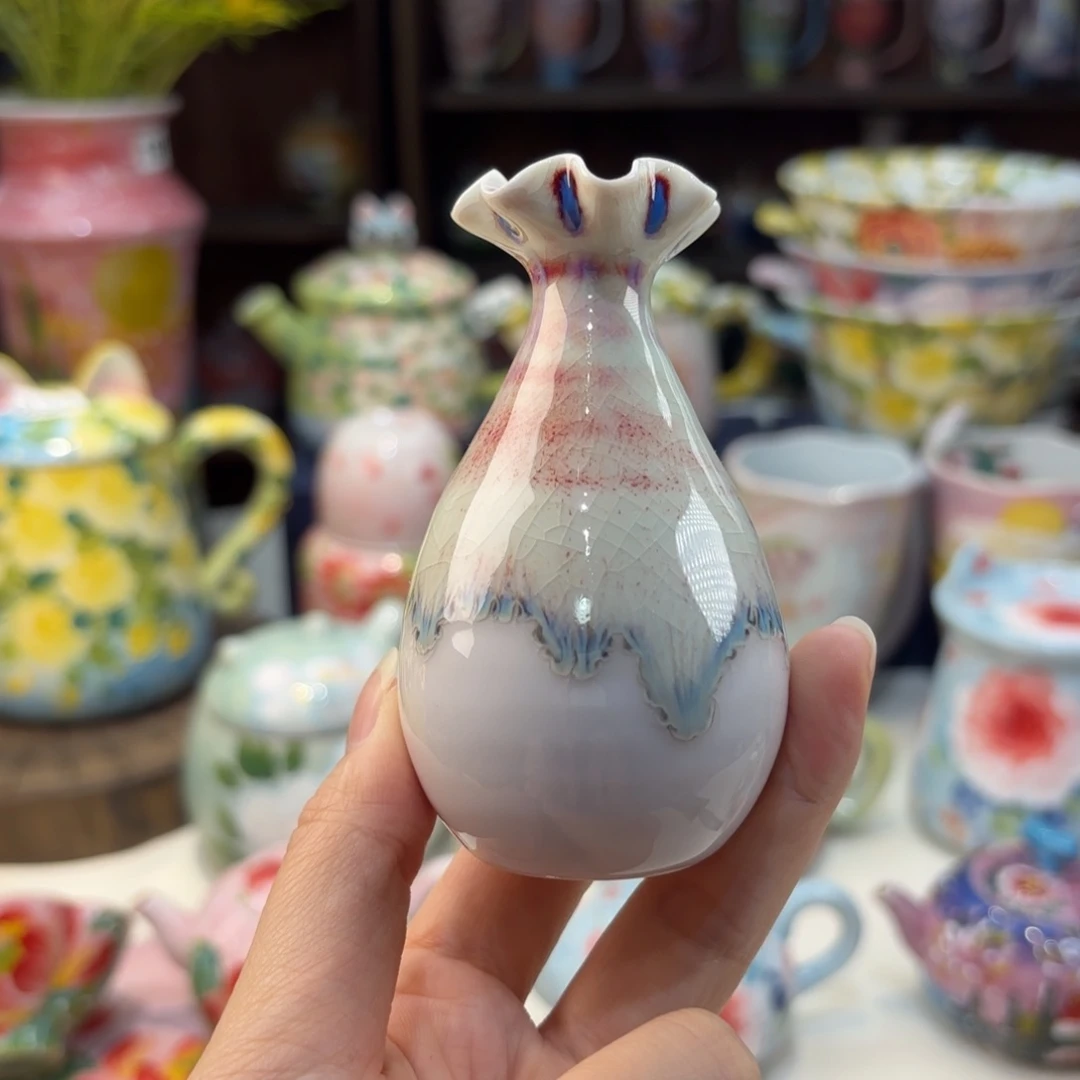 瓷片景德镇手绘高温釉下彩陶瓷茶具
