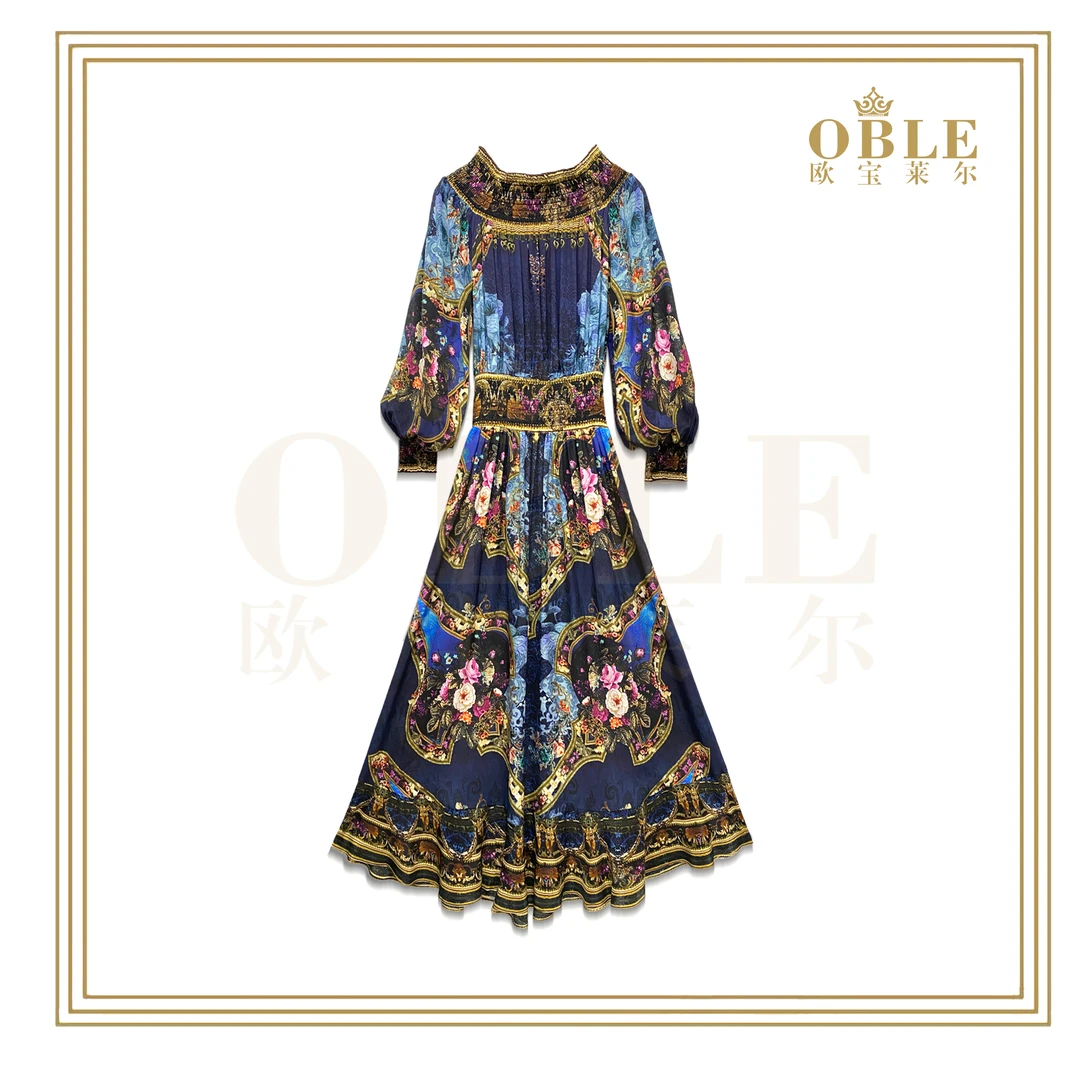 【欧宝莱尔】OBLE   欧宝莱尔 新款 真丝连衣裙AY-0505