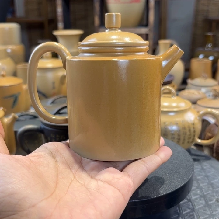 建水紫陶洋桶壶