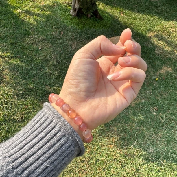 【龙喜子】保山南红多宝色单圈手串 多样性发一LXZ 81915