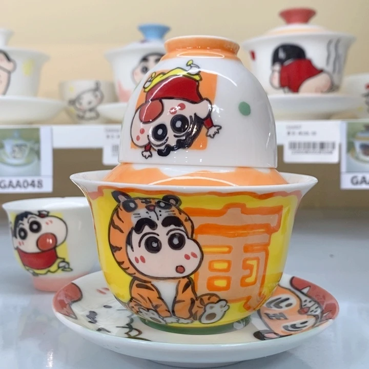 高温釉下彩纯手工手绘陶瓷