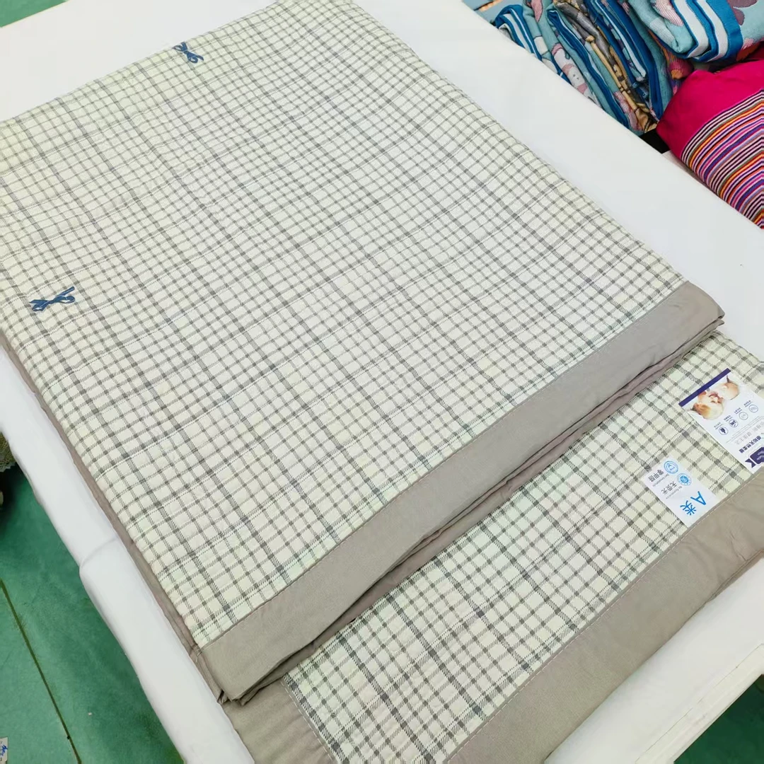 【包边床盖】<蝴蝶结棋盘格>90X220cm<±5cm>绗缝多功能水洗柔软