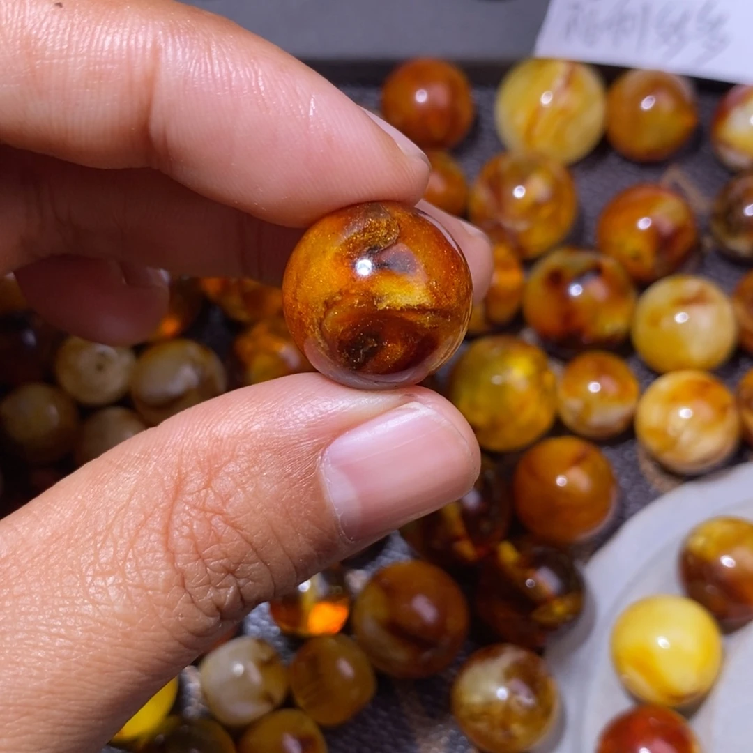 琥珀未镶嵌手链裸石