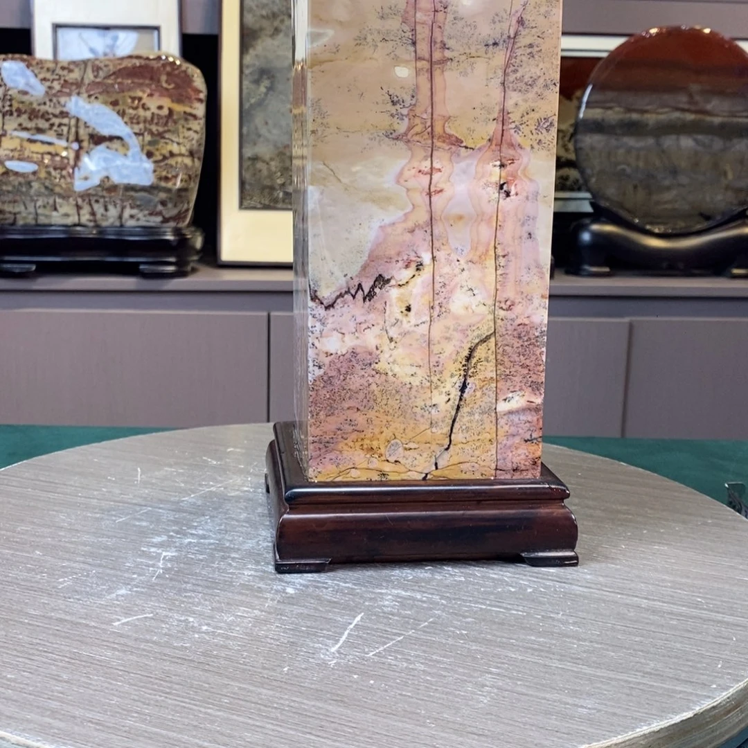 石材广西国画石草花石