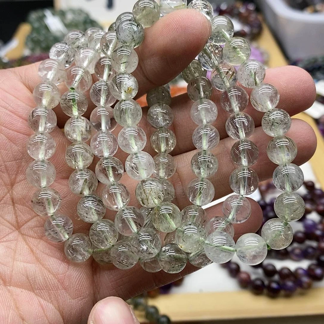 水晶手链未镶嵌多样性发货发一条