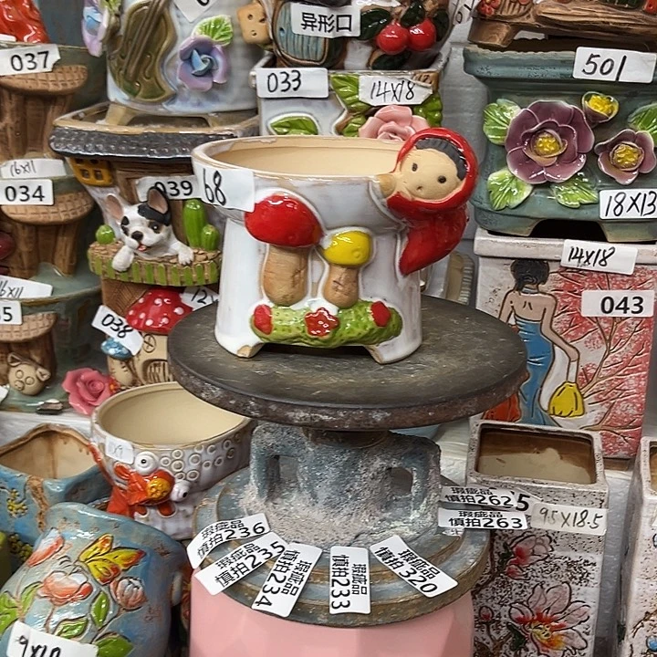 粗陶材质多肉花盆