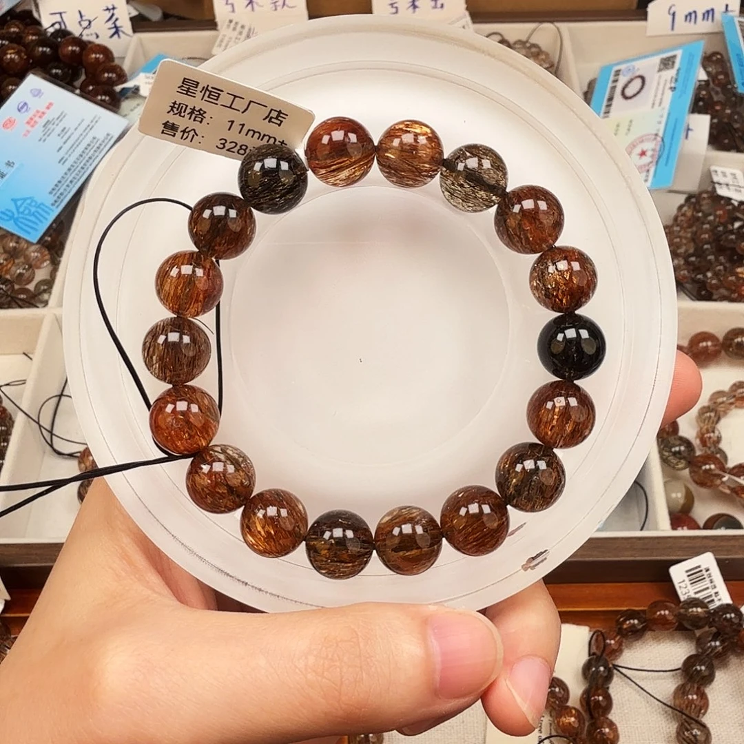 手链水晶未镶嵌天然水晶黑金超七直播间链接