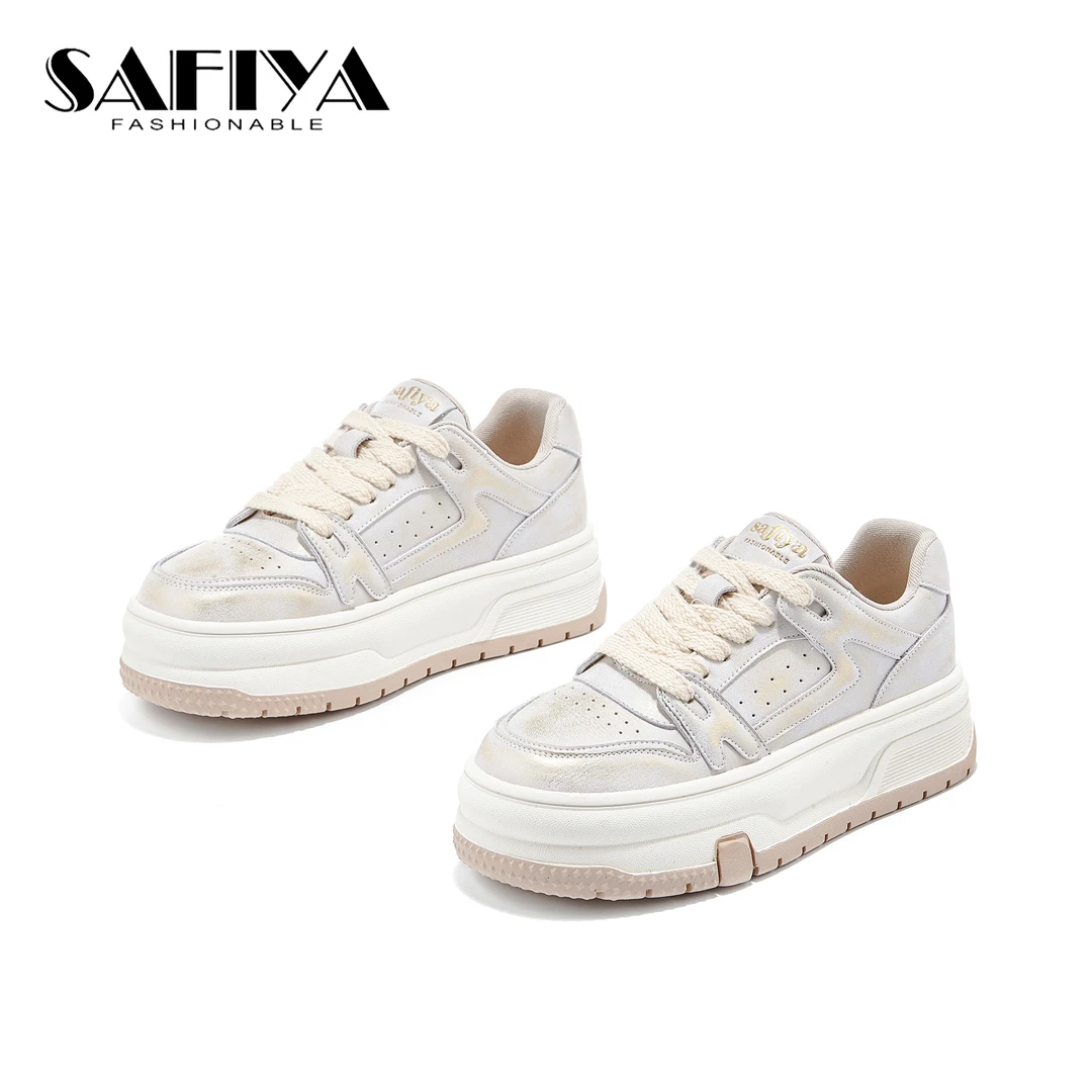 索菲娅Safiya2025春季新款时尚休闲舒适低帮百搭小板鞋SF44112A76