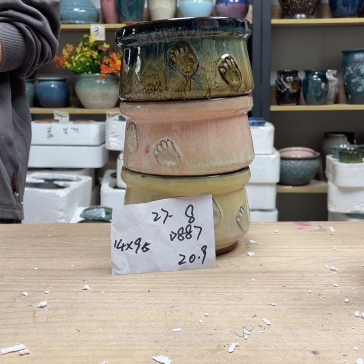 紫砂花盆多肉花盆微瑕8