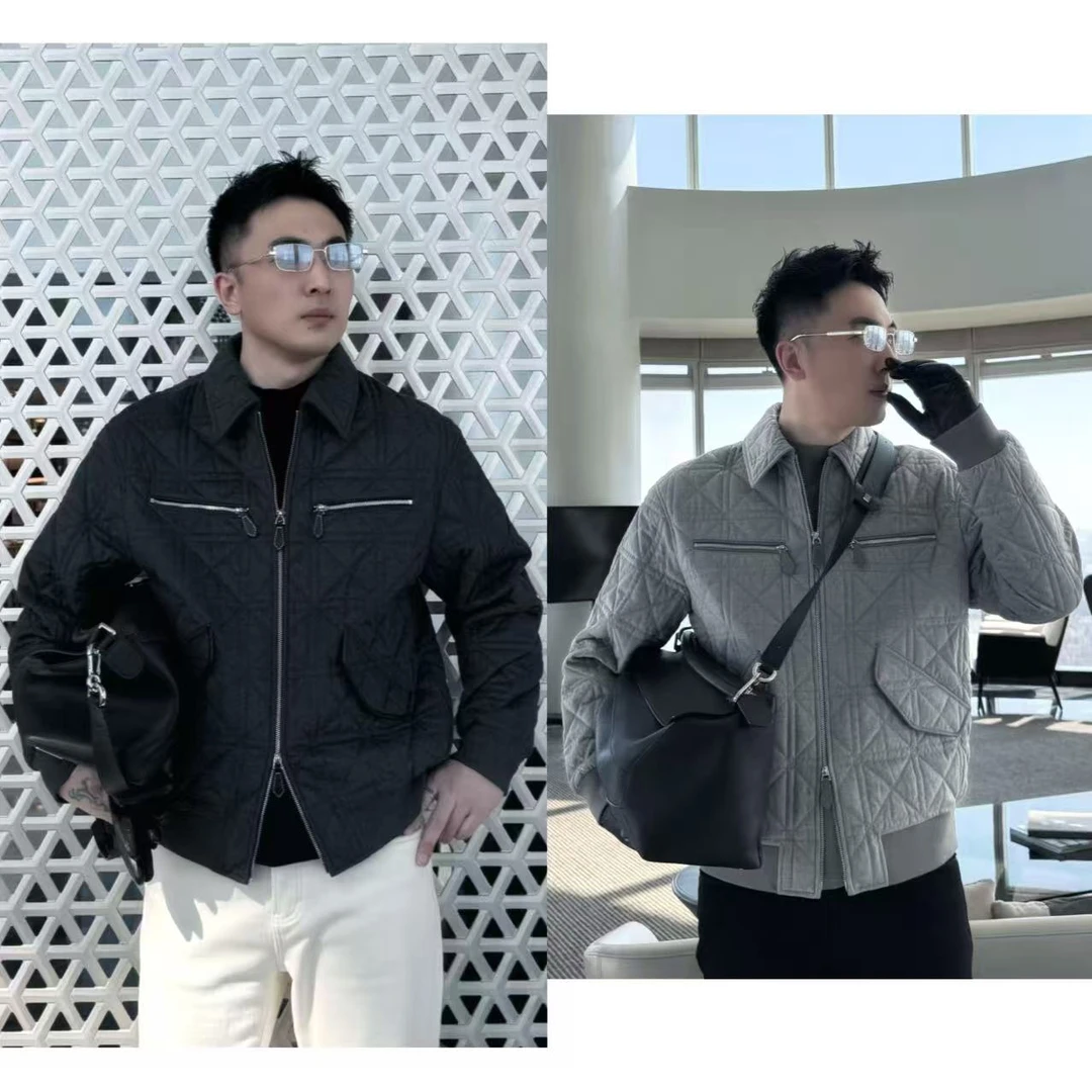 【新贵OLDMQNEY】男士新款老钱风时尚眼高混纺内里加棉夹克外套