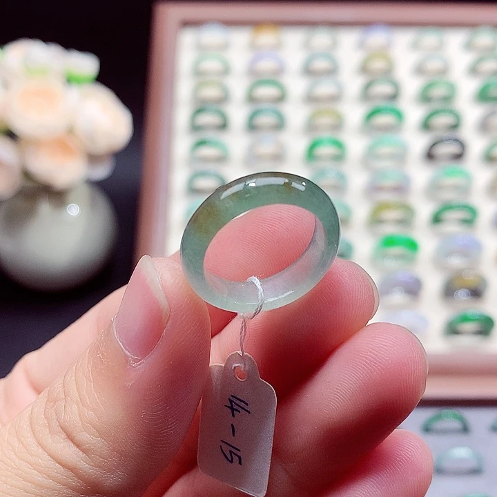 翡翠未镶嵌戒指14-15号