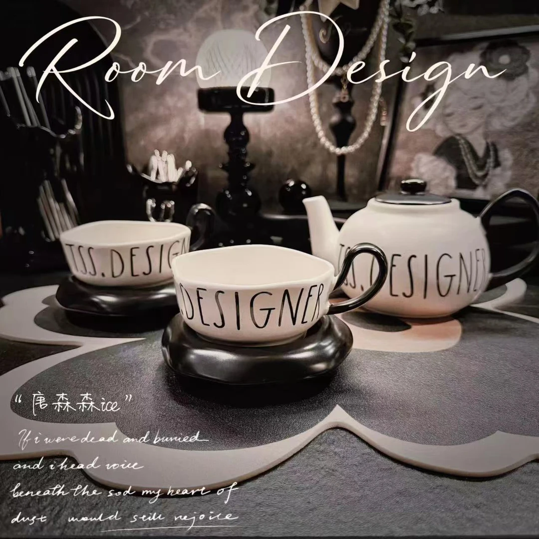 茶壶700ml杯碟250ml釉下彩陶瓷水具套装客厅摆件网红