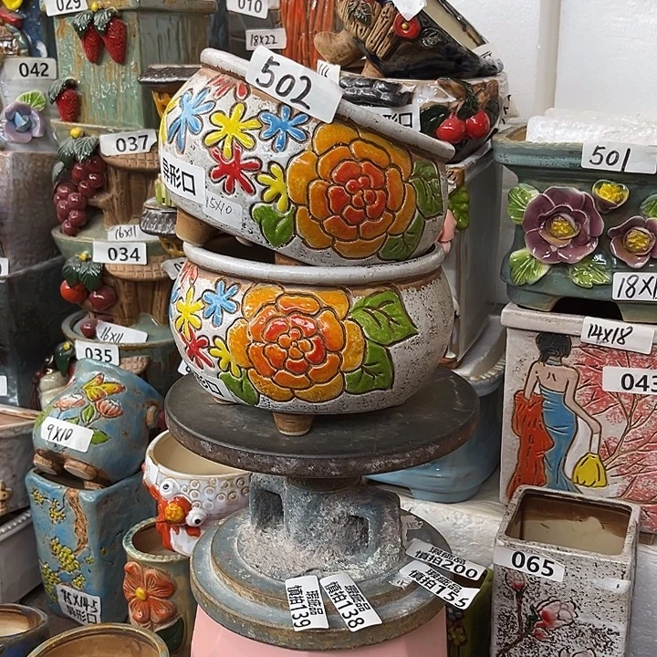 粗陶材质多肉花盆