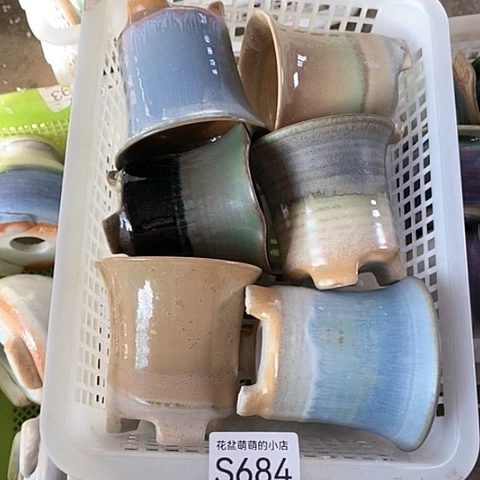 紫砂花盆684微瑕品口径8厘米左右尺寸