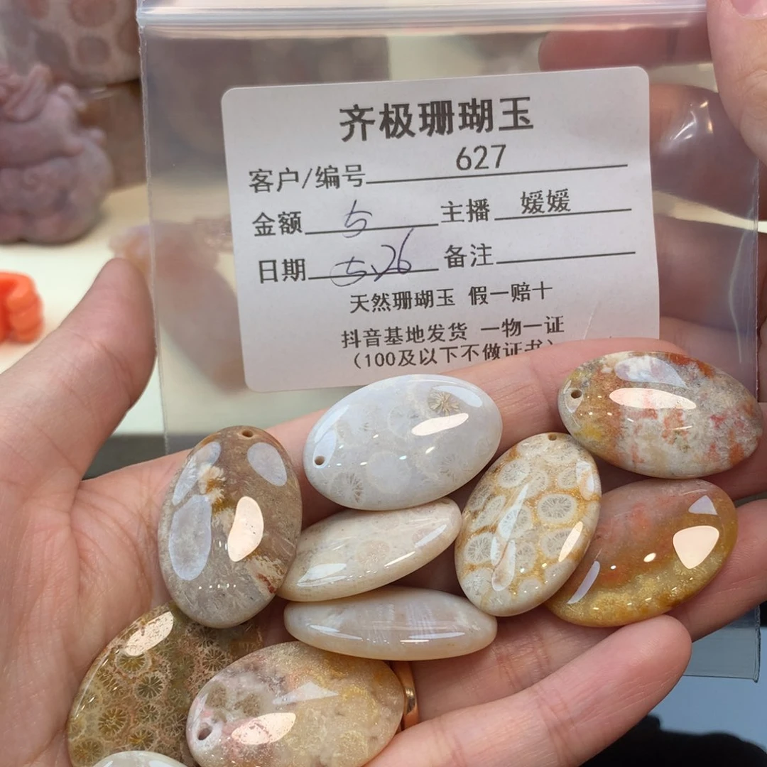 硅化珊瑚（珊瑚玉）未镶嵌颈饰很****？