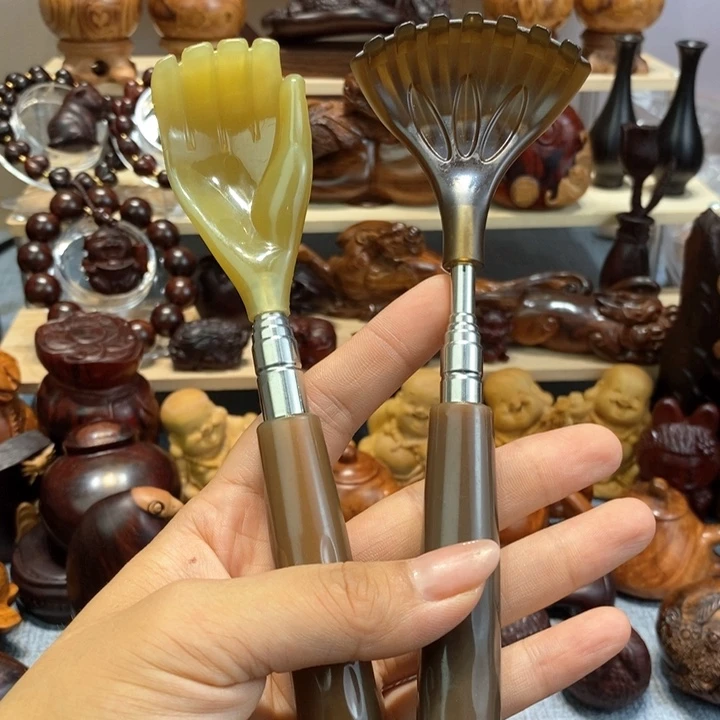 木抓痒挠手把件两个