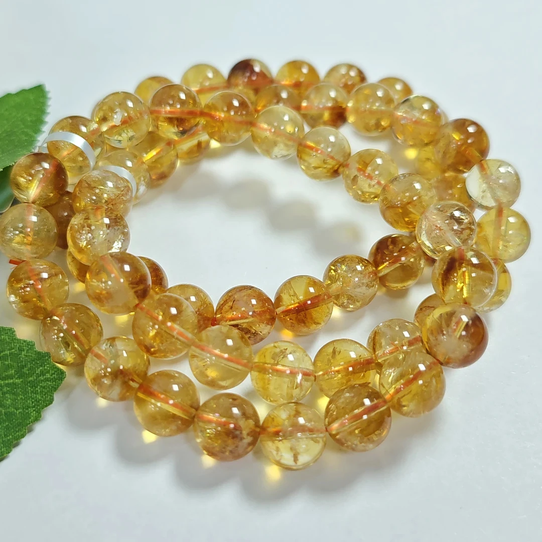 【书记甄选】天然暴力黄单圈手链 多样性发一件 约9mm 6236CK