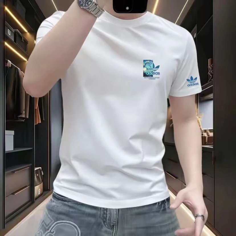 潮牌凉感索罗娜短袖t恤男女圆领简约运动休闲T恤潮流短袖夏季上衣