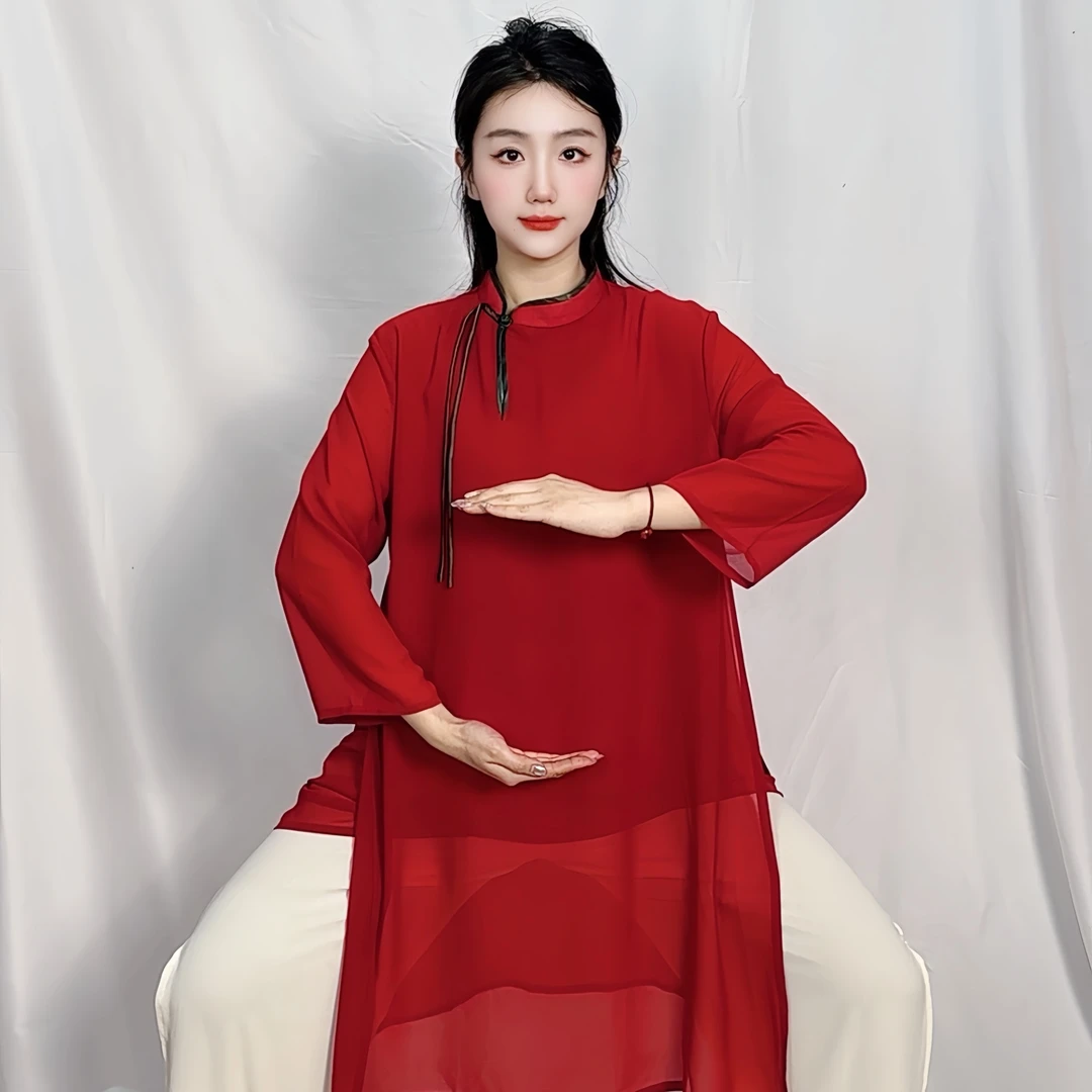 「双层纱衣」久武至尊夏季太极纱衣双层表演款飘逸披纱-夏芷