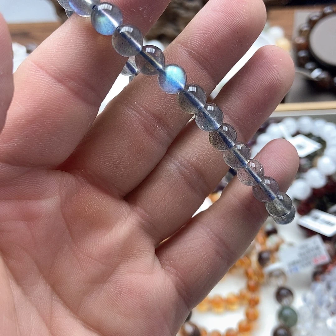 拉长石手链未镶嵌手链