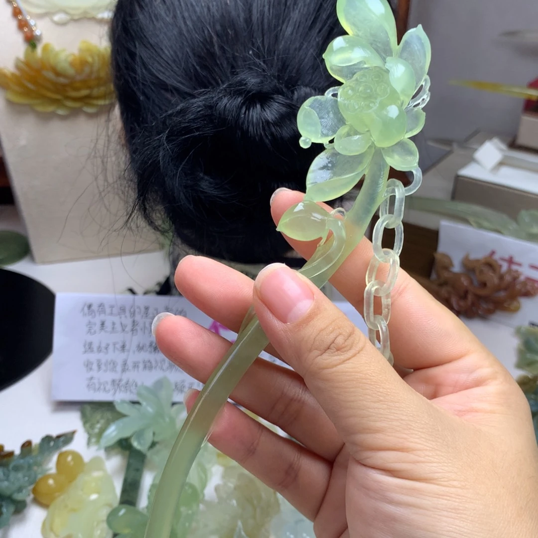 *****蛇纹石玉未镶嵌发饰