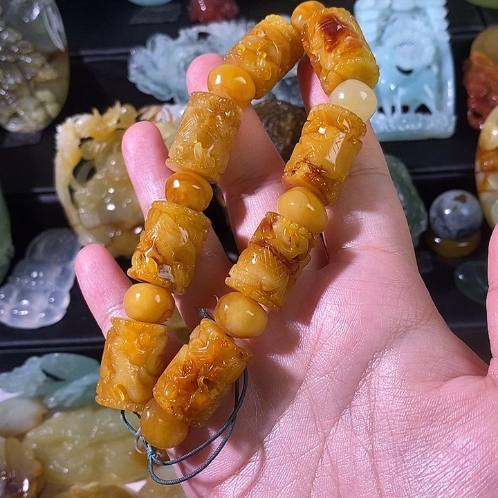 潇***哥蛇纹石玉合金颈饰