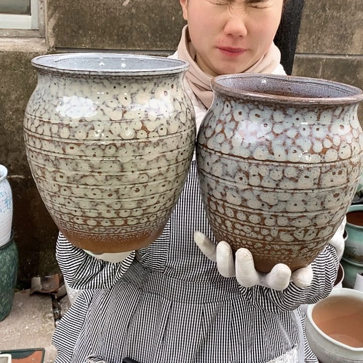 紫砂花盆瑕疵口17高21