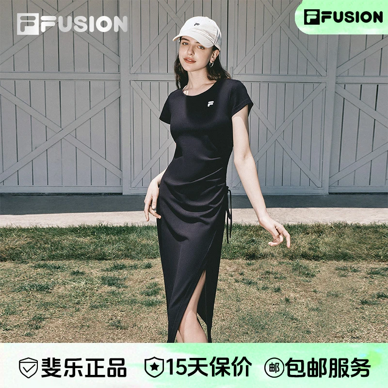 FILA FUSION斐乐女装时尚夏减龄百搭修身显瘦连衣裙T11W533318