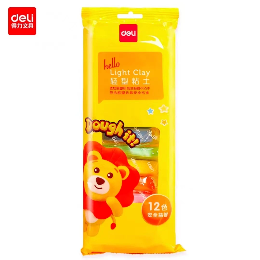 超轻粘土袋装彩泥学生diy玩具12色手工黏土67850