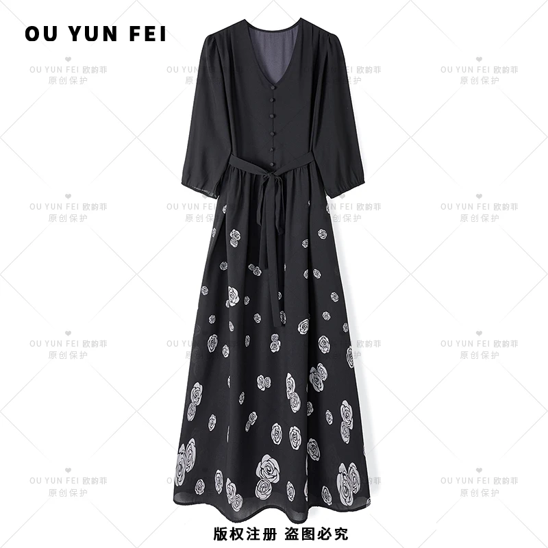 夏季新款女装连衣裙气质轻奢显瘦穿搭AD1083