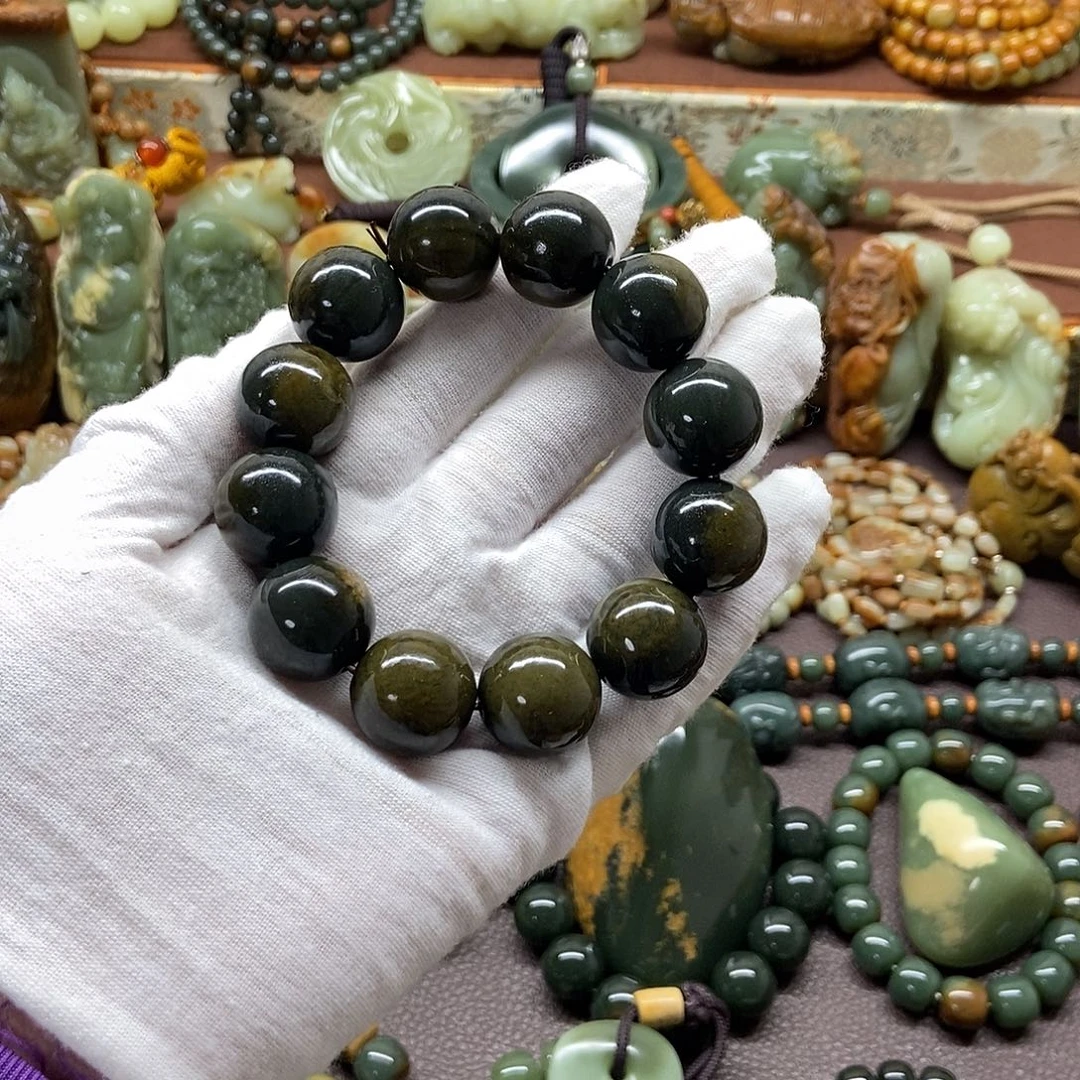 岫岩河磨玉（透闪石质玉）未镶嵌吊坠(不含链)