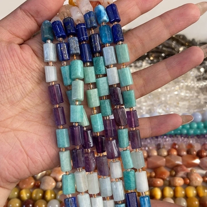 珠宝半成品水晶未镶嵌多宝桶珠