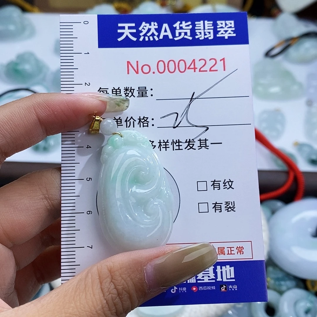 翡翠未镶嵌颈饰4221