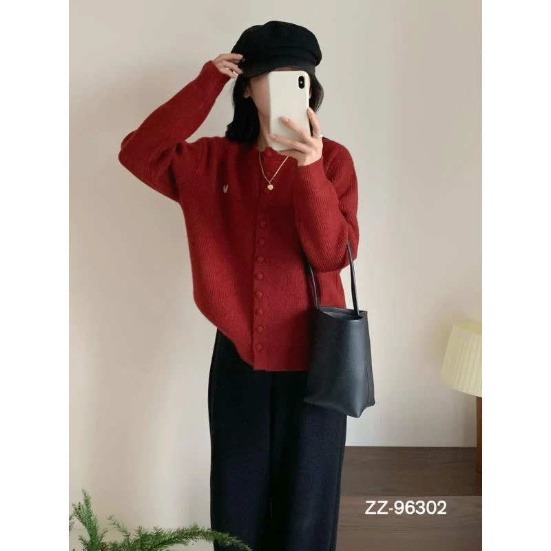 2024新款网红爆款别致针织衫上衣高级感秋冬加厚毛衣96302