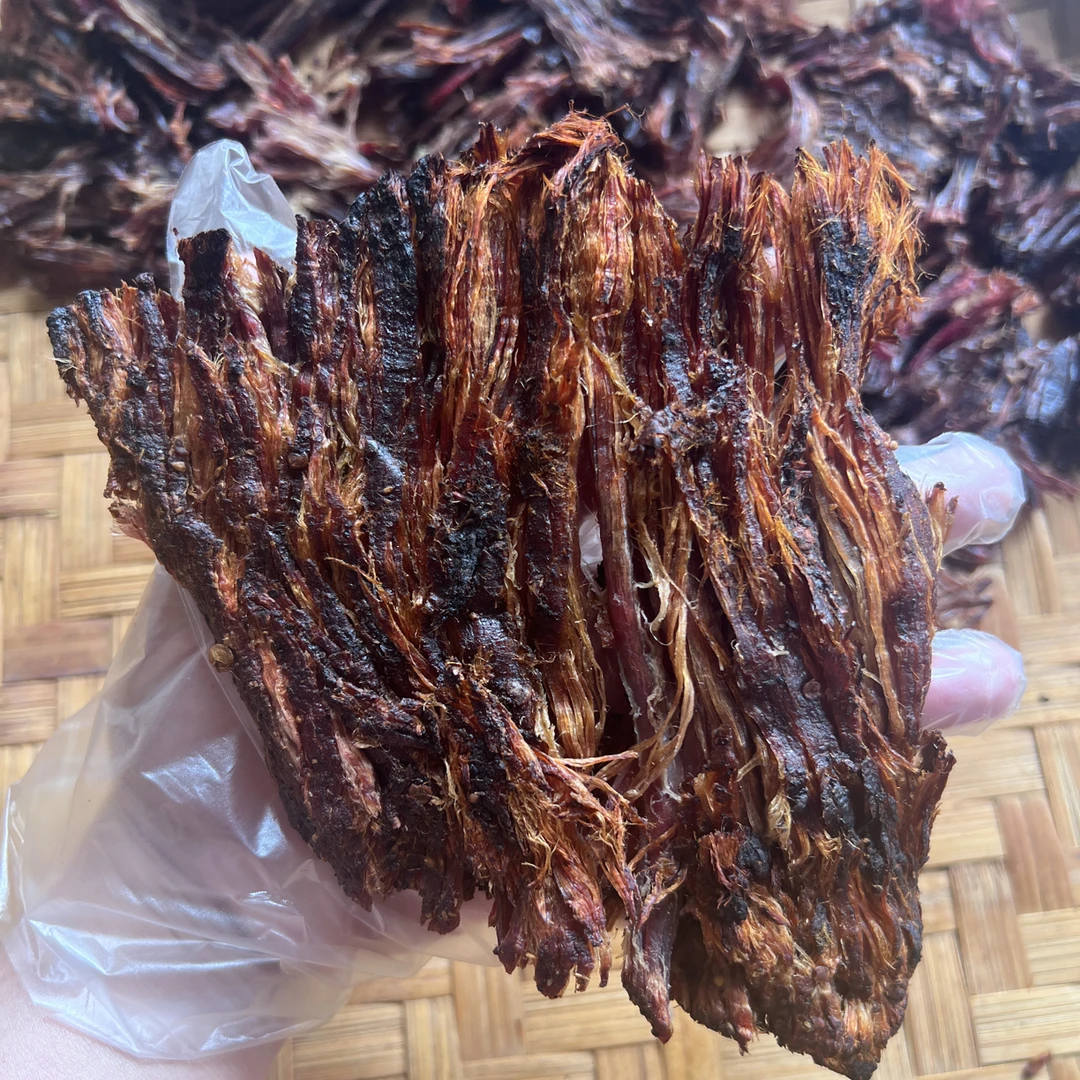 德宏芒市黄牛肉火烧（小锤）干巴，纯碳烤热量低，减脂期的高蛋白