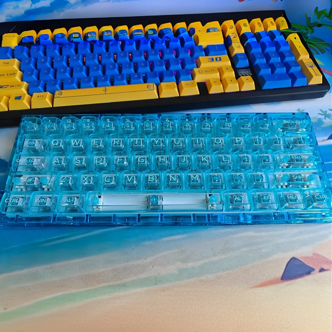 透明键帽正刻字符机械全尺寸通用客制化PC高透小全套键帽